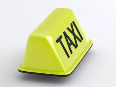 Taxi Rooftop Lamp yellow 3D model