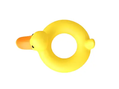 Rubber Ring Duck - Pool Float  Low-poly 3D model