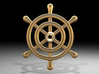 Ship Wheel 10 3D model