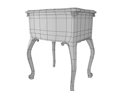 furniture 5 Antique Nightstand 3D model