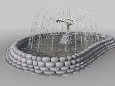 Fountain Organic Form 2 3D model