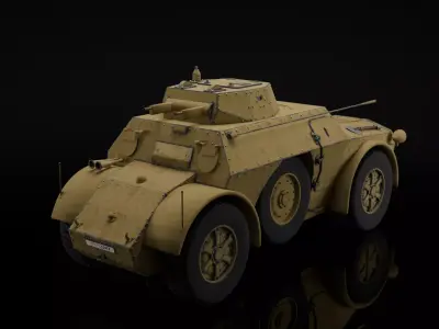 Autoblinda 40  AB40 Low-poly 3D model