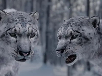 Snow Leopard 3D 3D model purchase