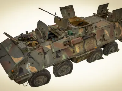 SKOT OT-64 - wheeled floating armored transporter 3D model