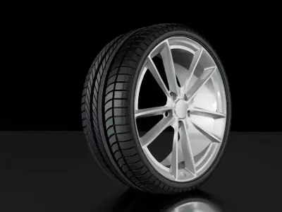 Realistic Car Wheel Rim Model High Quality Game-Ready Free low-poly 3D model