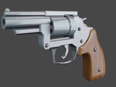 Revolwer revolver Low-poly 3D model