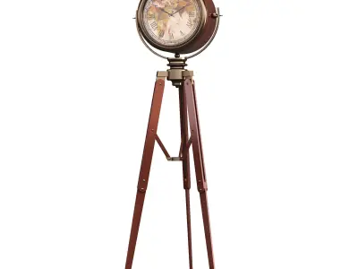 Tripod Antique Clock 3D model
