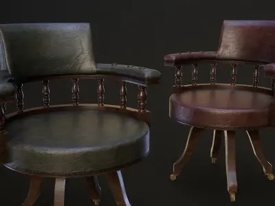 Victorian Chair - PBR Game Ready Low-poly 3D model