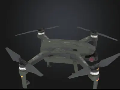 Realistic Tactical Military Drone  Game Ready Low-poly 3D model