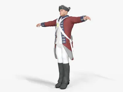 American Revolution soldier Low-poly 3D model purchase