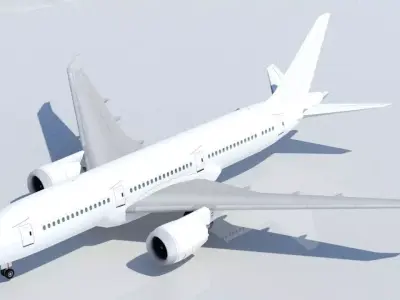 B787 8 Dreamliner Low Poly Static  Low-poly 3D model
