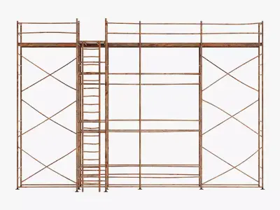 -Old Scaffolding V9- 3D model