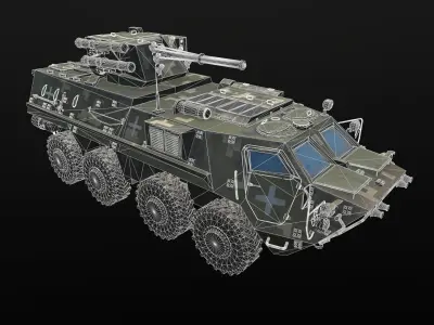 3D BTR-4E model Low-poly 3D model