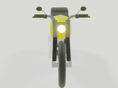 Motocycle low poly for games and scenes Low-poly 3D model