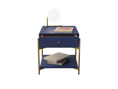 Solid Wood Nightstand Free 3D model