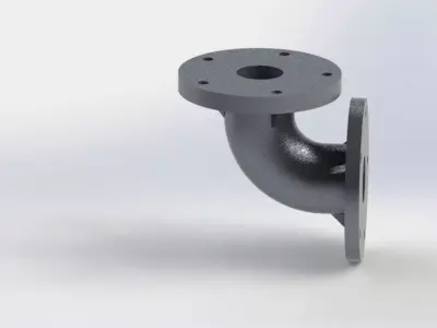 Cast Aluminium Pipe Free 3D model