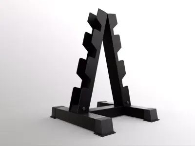 PBR Dumbbell Rack D Low-poly 3D model