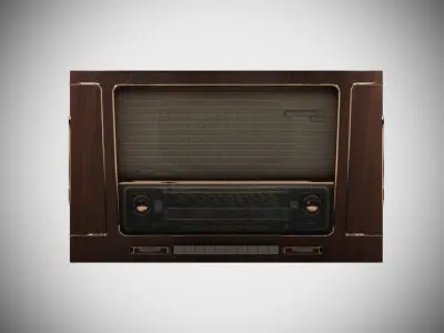 Antique Radio Low-poly 3D model purchase