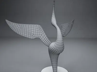 modern Abstract sculpture 04 3D model