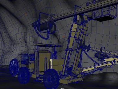 Tunnel drilling process 3D model