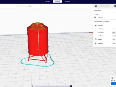 rooftop Water Tank 3D print model