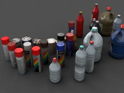 various container Low-poly 3D model