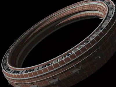 ring floating in the space 3D model