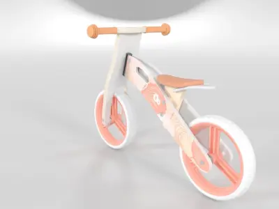 Kinderkraft Bicicletta in Legno RUNNER 3D model