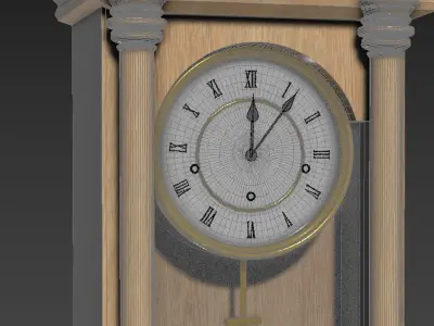 Old Pendulum Wall Clock  3D model