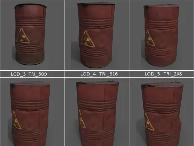 Oil Drum  Free low-poly 3D model