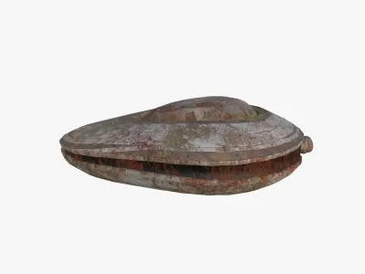 Alien Spaceship UFO C11 Abandoned - Sci Fi Spacecraft Design Low-poly 3D model