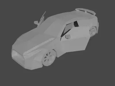 NISSAN GTR-LowPoly Free low-poly 3D model