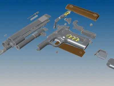Colt 1911 3D model purchase