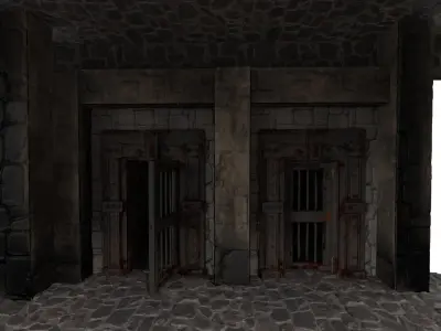Dungeon Game Ready Model Free low-poly 3D model