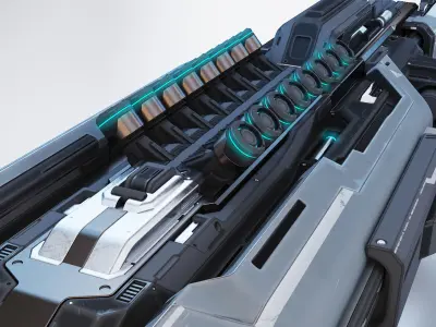 Sci-Fi Heavy Weapon 3D model