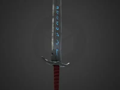 Rune Sword FBX - 2048px Low-poly 3D model
