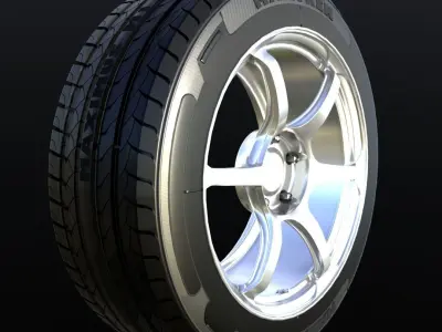 High detailed tire model 3D model