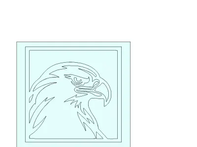 Majestic Eagle Head Wall Art Mold for Casting 3D model