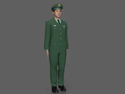 soldier character Low-poly 3D model purchase