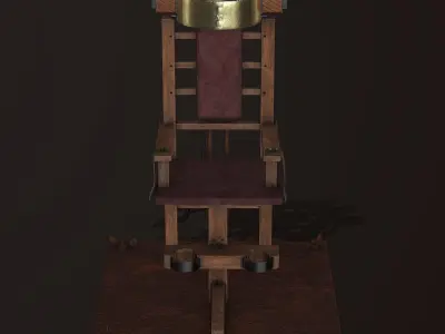 Dark chair  Free low-poly 3D model