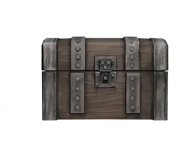 Barrel And Chest 3D Model Low-poly 3D model