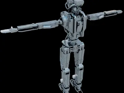 high qualty robot Free low-poly 3D model