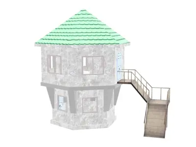 Wizard Tower Game Ready  Free low-poly 3D model