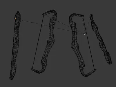 Wooden Bow  Free low-poly 3D model