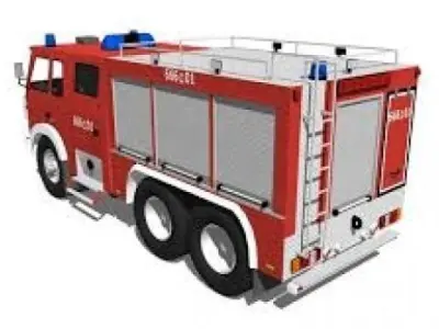 STAR Fire Truck Polish Low-poly 3D model