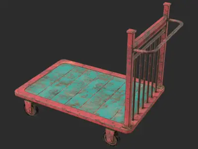 Cart 2 Low-poly 3D model