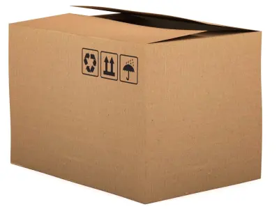 Cardboard Box 02 3D model