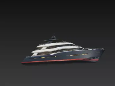 Luxury Expedition Super Yacht 3D print model