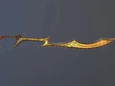 Kopesh Sword  Low-poly 3D model
