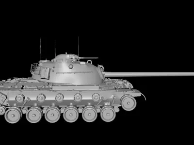A84 M48A1 Tank Low-poly 3D model